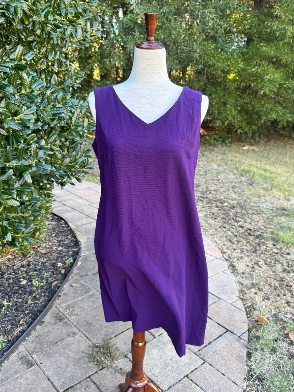 Danny & Nicole Purple Tank Dress - V Neck - Size 8